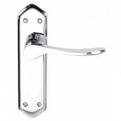 Dale Hardware - Calver Lever Handles On Backplate - PCP Finish - Lever Latch