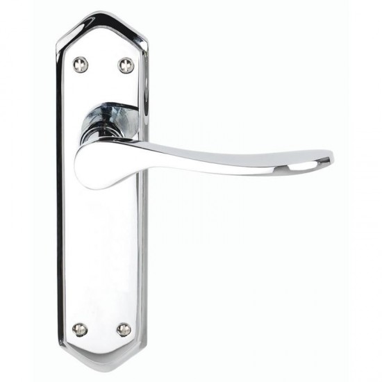 Dale Hardware - Calver Lever Handles On Backplate - PCP Finish - Lever Latch