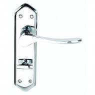 Dale Hardware - Calver Lever Handles On Backplate - PCP Finish - Bathroom