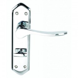 Dale Hardware - Calver Lever Handles On Backplate - PCP Finish - Bathroom