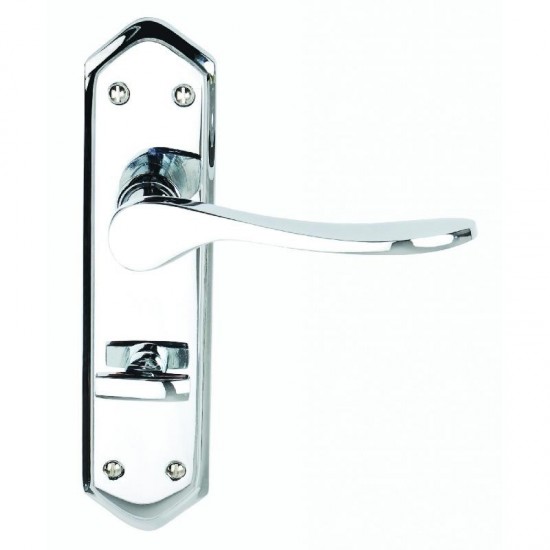Dale Hardware - Calver Lever Handles On Backplate - PCP Finish - Bathroom