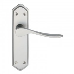 Dale Hardware - Calver Lever Handles On Backplate - SCP Finish - Lever Latch
