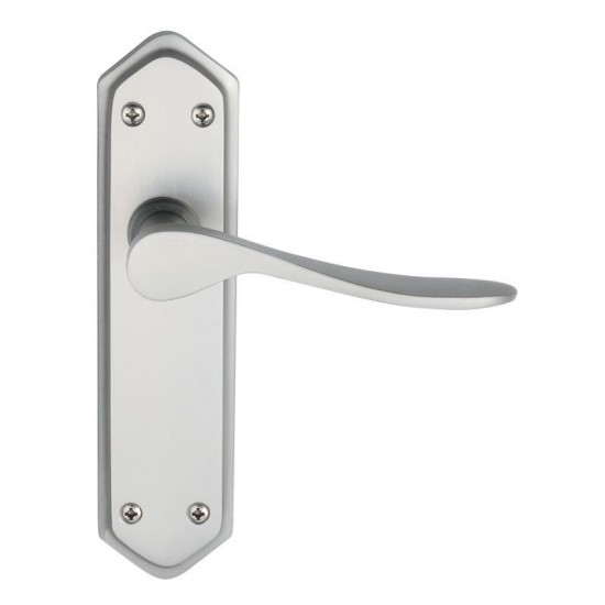 Dale Hardware - Calver Lever Handles On Backplate - SCP Finish - Lever Latch