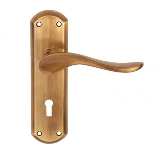 Dale Hardware - Sigma Lever Handles On Backplate - ANB Finish - Lever Lock