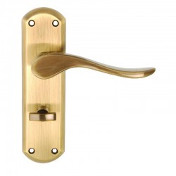 Dale Hardware - Sigma Lever Handles On Backplate - ANB Finish - Bathroom