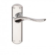 Dale Hardware - Sigma Lever Handles On Backplate - PCP Finish - Bathroom