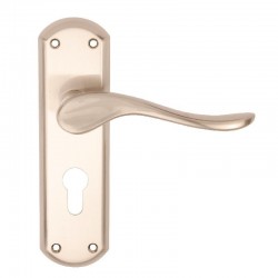 Dale Hardware - Sigma Lever Handles On Backplate - SNP Finish - Lever Lock