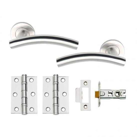 Choice Boxed Internal Door Handle Pack With Handles, Hinges & Latch - Chrome Finish