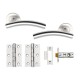 Choice Boxed Internal Door Handle Pack With Handles, Hinges & Latch - Chrome Finish