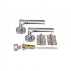 Mode Boxed Internal Door Handle Pack With Handles, Hinges & Latch - Chrome Finish