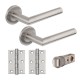 Echo Smart Latch nternal Privacy Door Handle Pack With Handles, Hinges & Latch - Chrome Finish