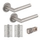 Echo Smart Latch Internal Door Handle Pack With Handles, Hinges & Latch - Chrome Finish