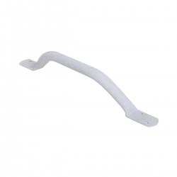 Off-Set Flat End White Steel Grab Rails