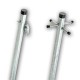 2.4m Cleat and Pulley + One Piece Standard Clothes Post (Twin Pack)
