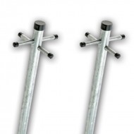 2.4m One Piece Standard Clothes Post (Twin Pack)