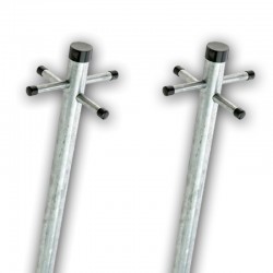 2.4m One Piece Standard Clothes Post (Twin Pack)