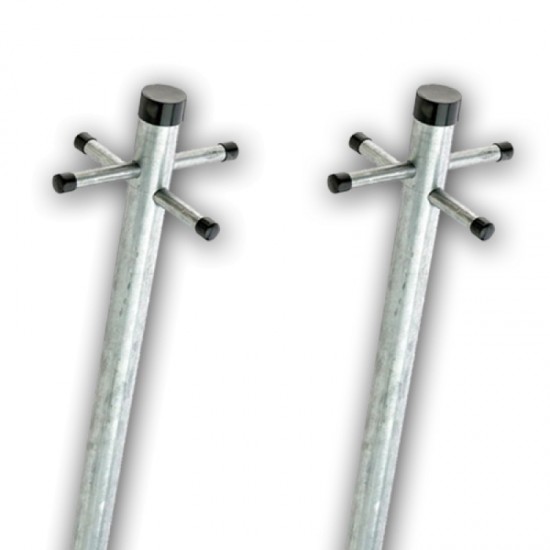 2.4m One Piece Standard Clothes Post (Twin Pack)