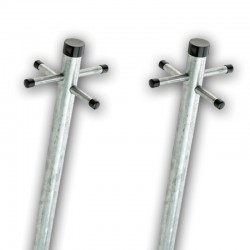 2.4m One Piece Standard Clothes Post (Twin Pack)
