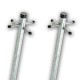 2.4m One Piece Standard Clothes Post (Twin Pack)