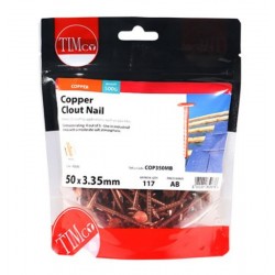 Timco Copper Clout, Roof, Felt Nails - 50mm x 3.35mm - 0.5kg Bag