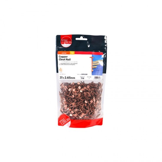 Timco Copper Clout, Roof, Felt Nails - 30mm x 2.65mm - 1kg Bag