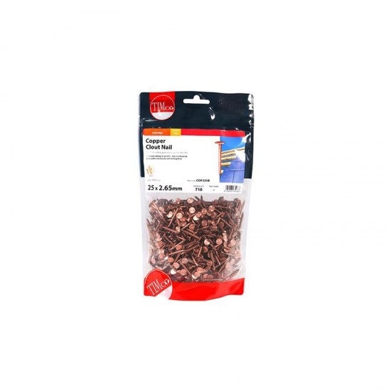 Timco Copper Clout, Roof, Felt Nails - 30mm x 2.65mm - 1kg Bag