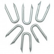 Timco Galvanised 'U' Nails/Presser Point Staples - 40mm x 4.00mm - 1kg Bag
