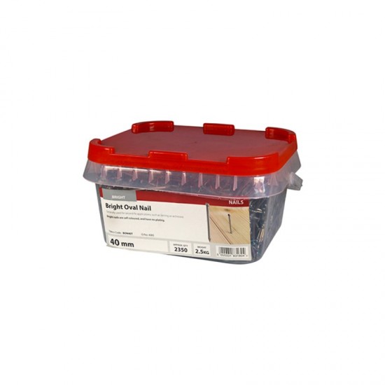 Timco Bright Oval Wire Nails - 40mm - 2.5kg Bag