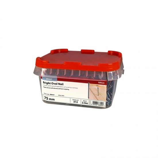Timco Bright Oval Wire Nails - 75mm - 2.5kg Bag