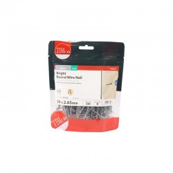 3.35 x 65mm Bright Steel Round Wire Nails - 2.5kg