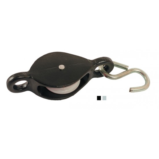 38mm Single Cast Pulley & Hook - Galv