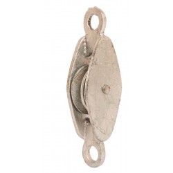 38mm Single Line Pulley Double Eye with Cast BZP Wheel