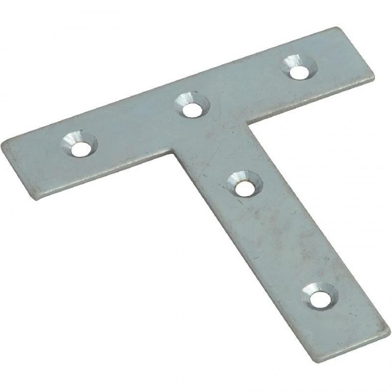 Timco 76mm BZP Tee Plate - 76mm x 76mm x 16mm - Pack of 2