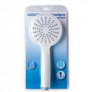 EuroShowers Silver Spray Single Function Shower Head - White