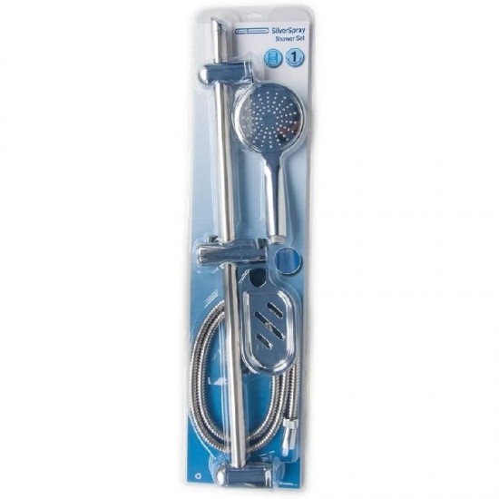 EuroShowers Silver Spray Single Function Shower Kit - Chrome