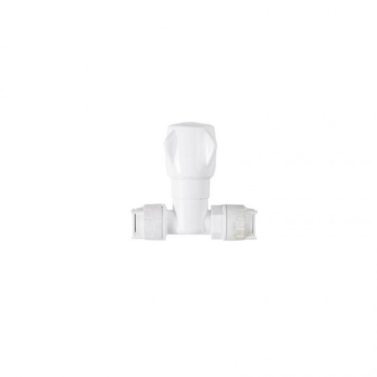 Oracstar PolyFit 15mm x 15mm White Stopcock Plumbing Fitting