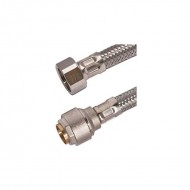Oracstar Metal Push Fit Flexible Tap Connector - 15mm x 3/4