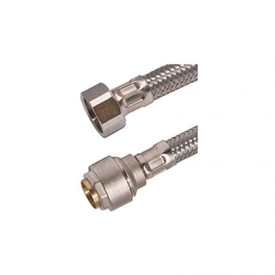 Oracstar Metal Push Fit Flexible Tap Connector - 15mm x 3/4