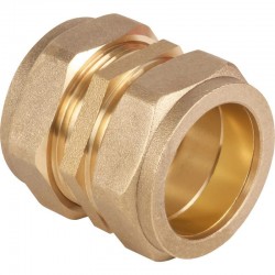 Oracstar 15mm Brass Compression Straight Coupler - Pack of 2