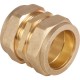 Oracstar 15mm Brass Compression Straight Coupler - Pack of 2
