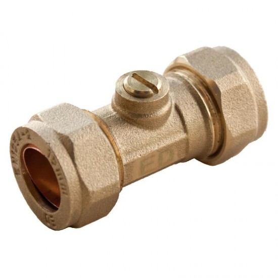Oracstar 15mm Slotted Brass Isolating Valve
