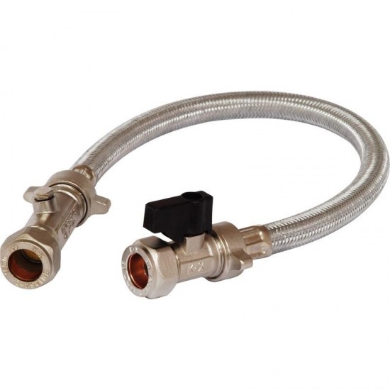 Oracstar Chrome Plated Filling Loops Tee & DC Valve Plumbing Fitting