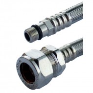 Oracstar 10mm Mononbloc Tap Connector - Chrome Plated For Plumbing