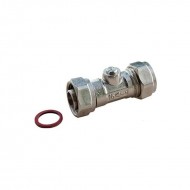 Oracstar Chrome Straight Compression Service Valve - 15mm x 1/2