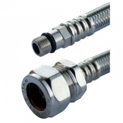 Oracstar 12mm Monobloc Tap Connector - Chrome Plated For Plumbing