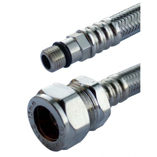 Oracstar 12mm Monobloc Tap Connector - Chrome Plated For Plumbing
