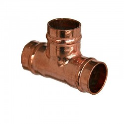 Oracstar 15mm Bronze Equal Tee Solder Ring Fitting For Plumbing - Pack of 2