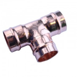 Oracstar 15mm Bronze Equal Tee Solder Ring Fitting For Plumbing - Pack of 2