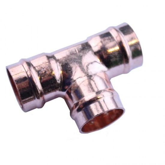 Oracstar 15mm Bronze Equal Tee Solder Ring Fitting For Plumbing - Pack of 2