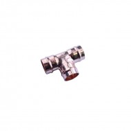 Oracstar 22mm Bronze Equal Tee Solder Ring Fitting For Plumbing